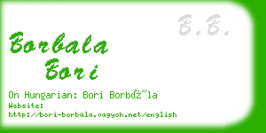 borbala bori business card